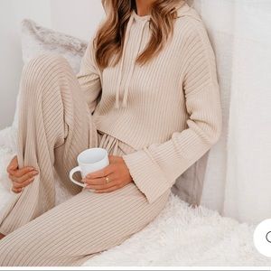 NWT VICI Fran Cotton Ribbed Hoodie